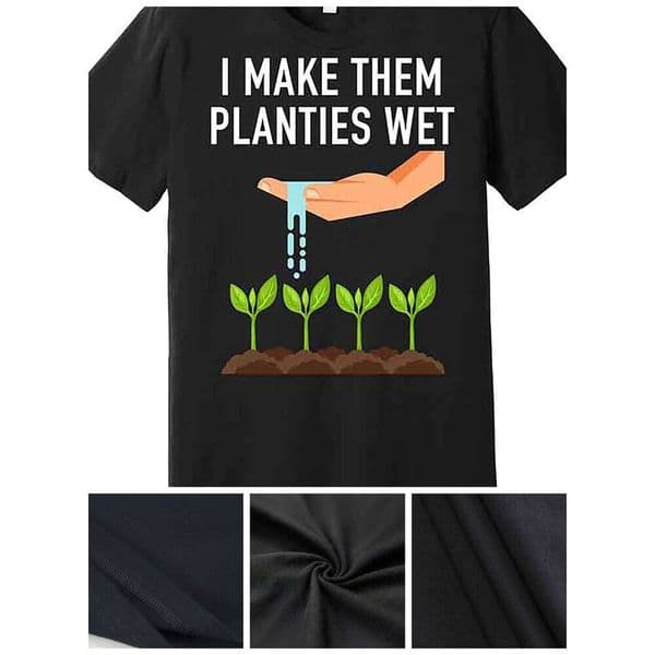 "Men's Fun Graphic T-Shirt Series - Black Wet Plant Short Sleeve Tee" L260305
