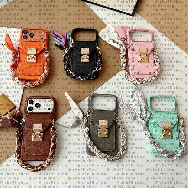 Phone Bag Designer Shoulder Bag For iPhone 17 16 15 14 13 12 11 16 Plus Samsung S25 Ultra S24 S23 S22 21 Universal Phone Case Wallet Case High Quality Leather Crossbody Bag
