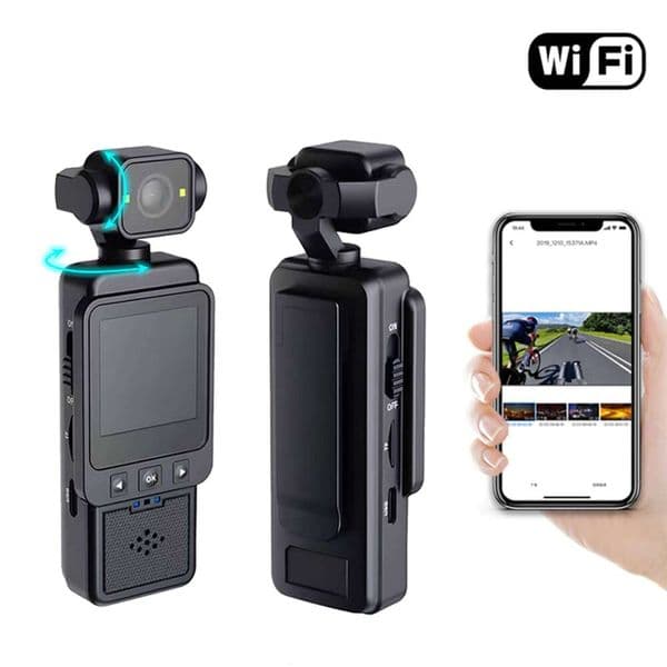1080P HD Handheld Pocket 360 Rotating WiFi Sports Wearable Camera Travel Bicycle Night Vision Driver Recorder for Motor 26H0305