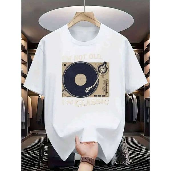 Men Summer Loose Printed T-Shirts Casual Round Neck Short Sleeve Versatile Fashion Basic Daily Wear All-Match Tops L260305