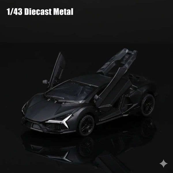 1:43 scale SVJ Lamborghini figurine, collectible children's toy, alloy pullback car C260305