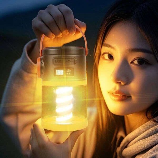 LY36 Long Battery Life Solar Tent Lantern USB Rechargeable Waterproof Outdoor Camping Atmosphere Light 26W0305
