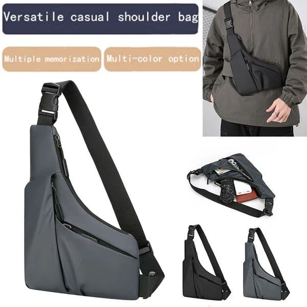 Mens Portable Chest Bag Outdoor Sports Crossbody Bag Lightweight Asymmetrical Thin Waist Pack Suitable for Travel Hiking Daily 260305