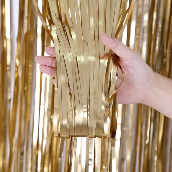 2026 New Birthday Party 2M Thickened Matte Rain Silk Door Background Wall Decoration Curtain Designer