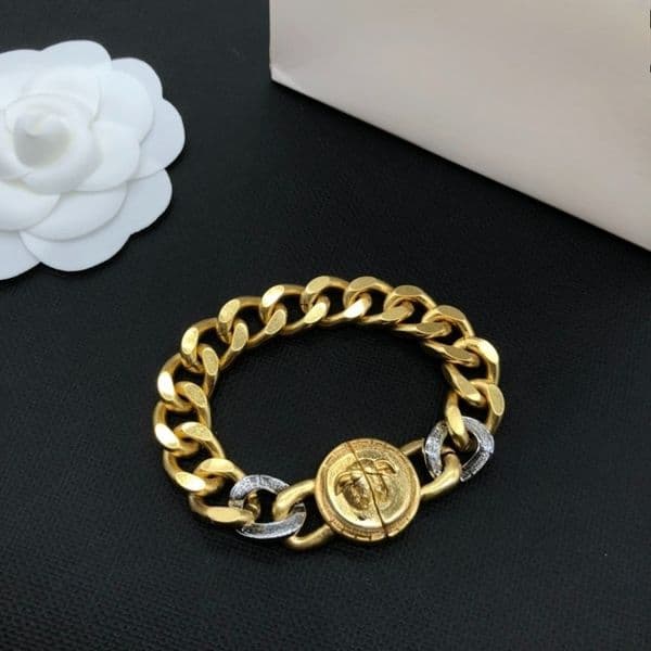 Unisex Cuban Link Chains Bracelet 18K Gold Plated Men Bracelet Jewelry Bangles Designer Men Women Hip Hop Necklace Bracelet Jewelry Set Top-Quality Party Gift