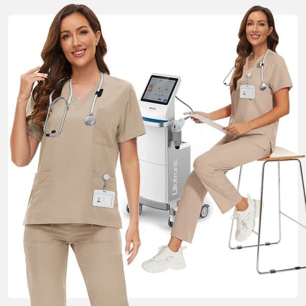 Anti Wrinkle Washable Soft Hospital Uniform Pet Vet Nurse Scrub Set Women Scrubs Sets Women Accessories 260121