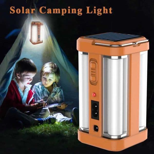 LED Solar Camping Light 2 Mode Flashlight Multipurpose Rechargeable Portable Waterproof Tent Lantern Lampu H260305