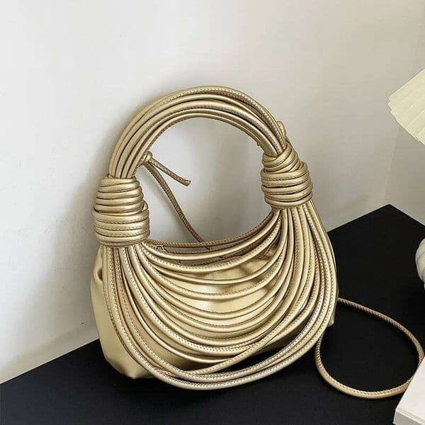Luxury Gold Silvery Women Handbags Pu Leather Shoulder Crossbody Fashion Designer Clutch Small Tote Bag Hobos Purse