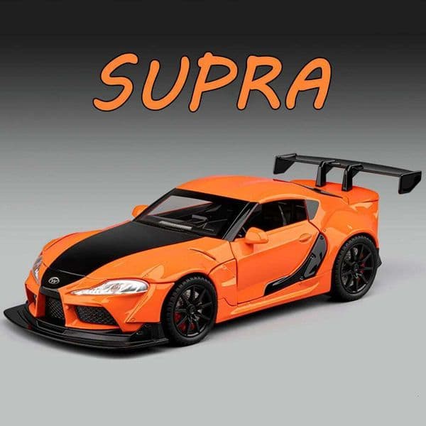 1:22 Scale Supra 963 Models Cars Alloy Diecast Toy with Pull Back Light Sound Miniature Sports Car Model for Kids Xmas Toys C260305