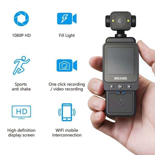 1080P WiFi Sports Wearable Travel Bicycle Driver Recorder Pocket Camera for Motorcycle and Vlogging 26H0305