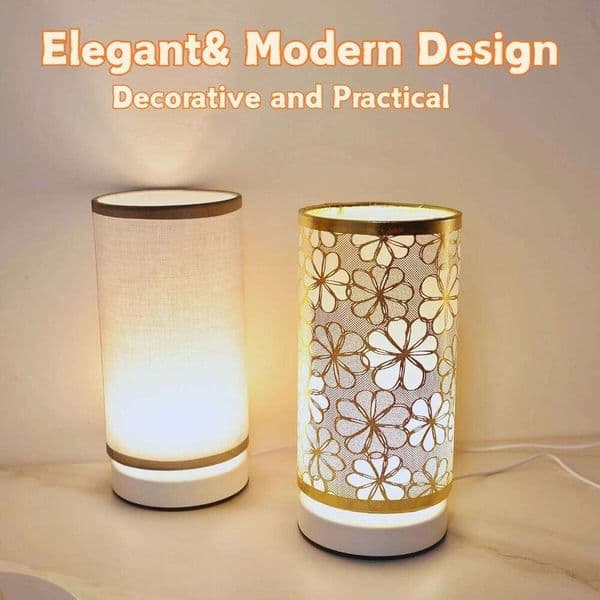 Nordic style fabric lampshade LED desk lamp suitable for home bedroom headboard, living room, and dining room decoration 26W0305