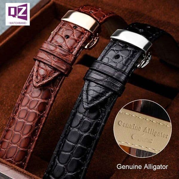 Genuine alligator leather Watch Strap 18mm 19mm 20mm 21mm 22mm 24mm watchband mens watch band crocodile skin bracelet belts H260304 Q260513