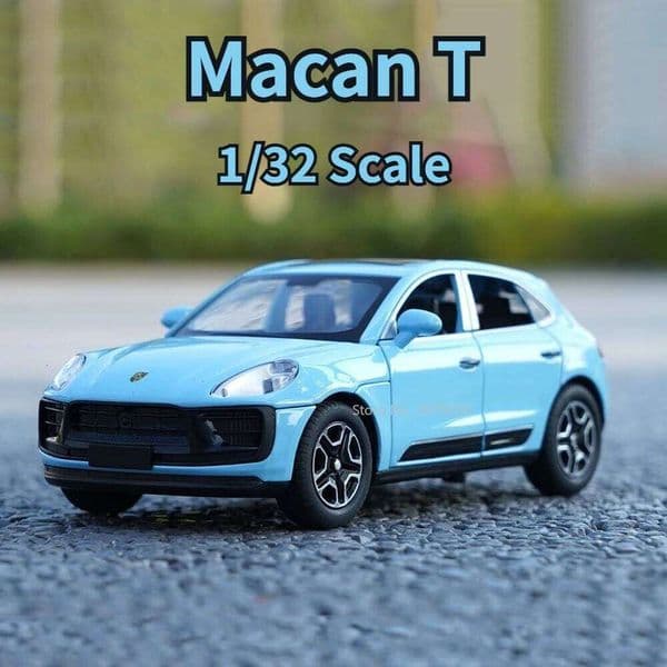 1/32 Macan T SUV Car Model Zinc Alloy Diecast Simulation Toy with Sound Light Pull Back Collecte Decorates Gift for Boy Birthday C260305