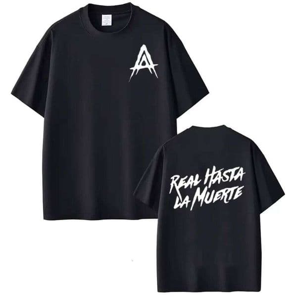 Rapper Anuel AA Real Hasta La Muerte T-shirt Harajuku Fashion Short Sleeve T Shirt Men's Women Hip-hop Punk Cotton Sports Tshirt L260305