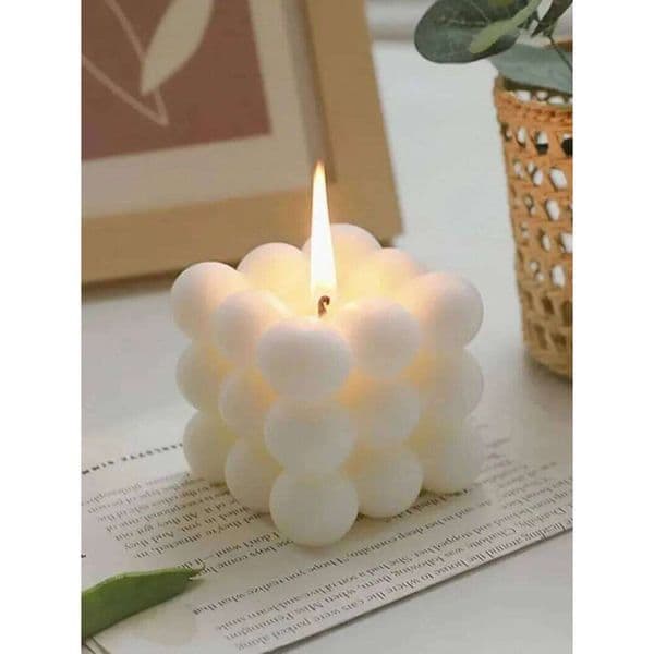 1pc Creative Ball Shape Soy Wax Magic Cube Aromatherapy Candle High-end Wedding Souvenir Gift Handmade Decorative Object W260304 W260305