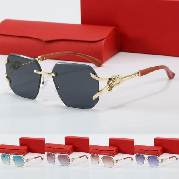 Fox Sunglasses Panthere Cool Square Men Polarized Sunglasses Fashion Women Sun Glasses Male Eyewear Driving Goggle UV400 Lunettes lentes de sol hombre CT6607
