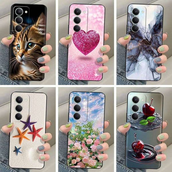 Case 2025 Cute Flowers Coque Soft Liquid Silicone Back Cover For 15 Phone Cases 15 5G 4G Fundas Shells H260305