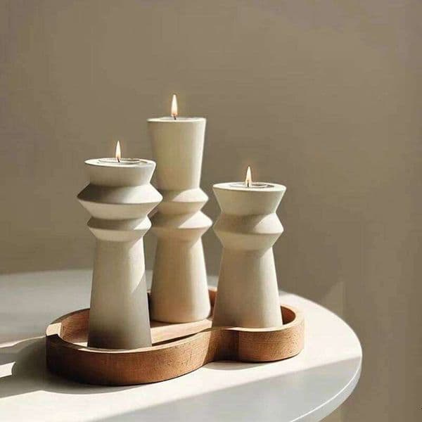 Ceramic Candle Holders, Nordic Art Candlestick Romantic Christmas Wedding Table Home Decoration, Photography Props XJ260305