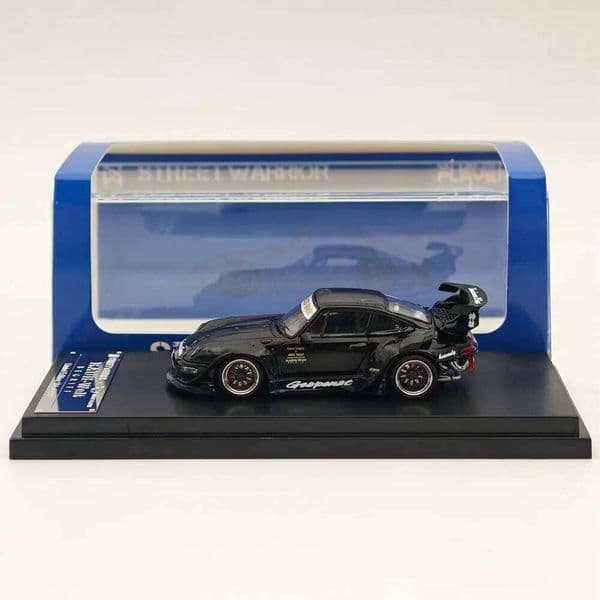 Street WARRIOR SW 1/64 for RWB 993 Black Sport Car Diecast vehicle toy models Collection Auto Gift C260305