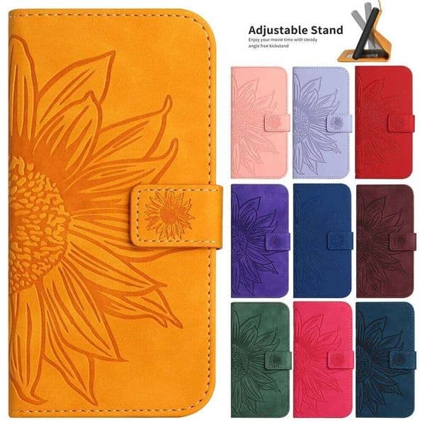 Wallet Phone Case for MOTO G04 G24 G34 G84 G54 G14 G22 G31 G Power Play 5G 2024 Edge 40 Cases Sunflower Leather Cover H260305