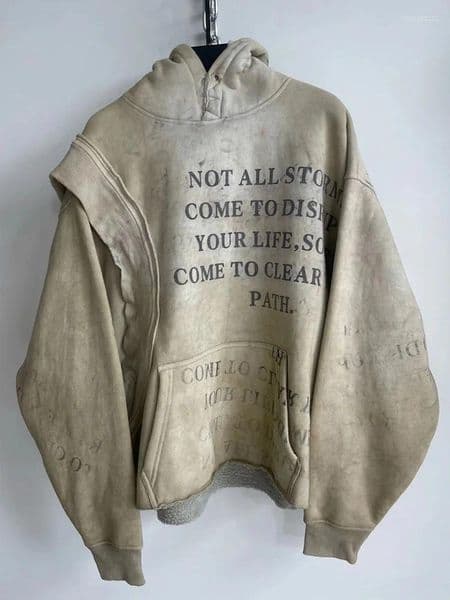 Women's Hoodies Retro Dark Wind Old Gradient Hooded Pullovers For Men And Women With The Ins Style In Autumn Winter Of 2026.