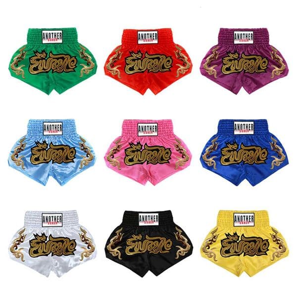 Anotherboxer Muay Thai Shorts Authentic Embroidery Boxing Trunks Adults And Children Free Fighting Sanda Training Half Pants X260306