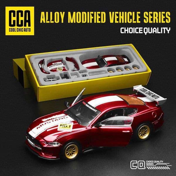 CCA MSZ 1:42 2018 Ford Mustang GT Toy Car Model Racing Alloy assembly series sports cars Fitting styles C260305