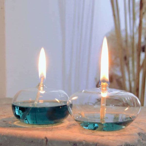Oil Set Glass Lamp with Desktop Emergency Light for Indoor Use Rustic Farmhouse Decoration Transparent XJ260305
