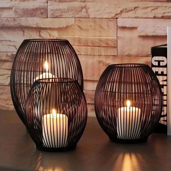 Lantern and metal retro forged iron candelabrum, upright skeleton craftsmanship candelabrum XJ260305