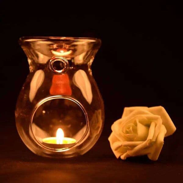 Nordic Home Decor Glass Candle Heat Resistant Oil Furnace Aroma Burner Holder Candlestick Vase Romantic Wedding Decoration XJ260305