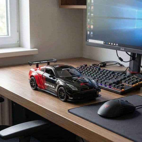 JDM 1:32 Nissan GTR R35 Skyline Ares Alloy Metal Diecast Model Car High Simulation Miniature Indoor Boutique Decoration Children C260305