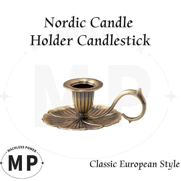 Nordic Candle Holder European Style Antique Candlestick Vintage Hand Held Candelabrum Zinc Alloy Retro Pricket XJ260305