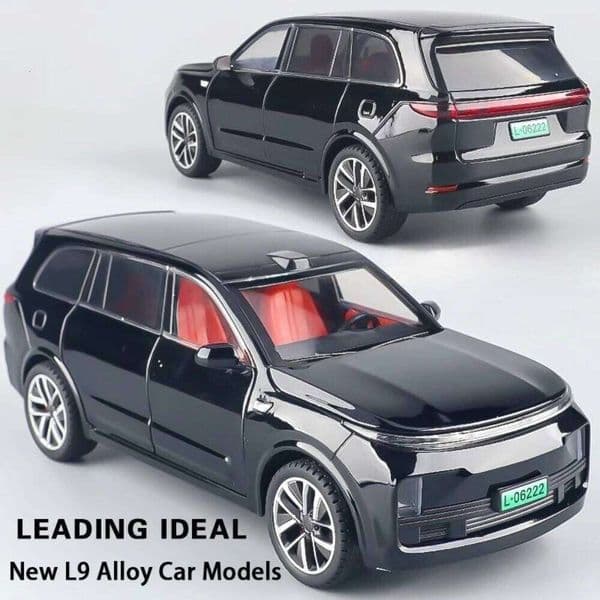 1:24 LEADINGIDEAL L9 Alloy Toys Diecast Model Car Audio Version Doors Opened Sound Light Pull Back Vehices Decorative Child Gift C260305