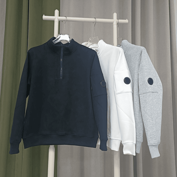 Men's Half Zipper Hoodies Long Sleeve Fleece Hoodie Sportswear Solid Color Mens Womens Hooded Sweatshirts