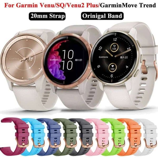 20mmStrap For Garmin Venu2 Venu SQ 2 Plus Wristband Forerunner645 245 158 active 3/5 GarminMove Trend Silicone Bracelet H260305