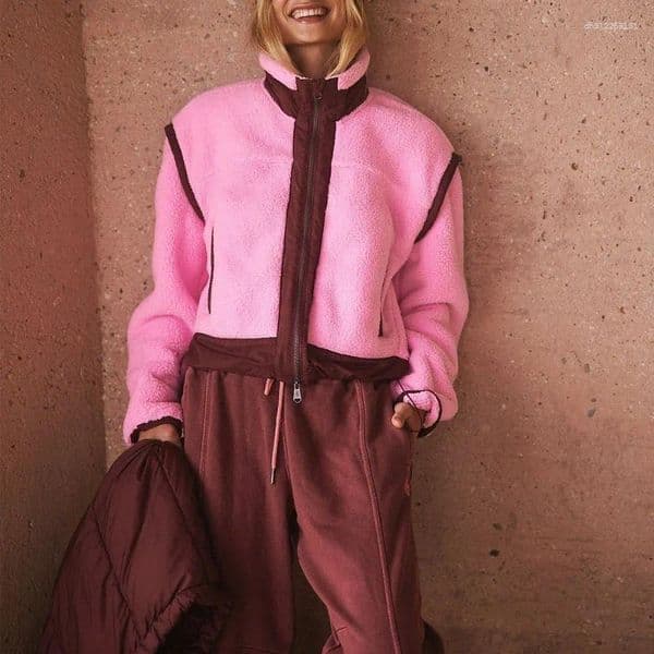 Women's Jackets 20265 Notched Collar Autumn-Winter Jacket Coat Fashion Outdoor Lamb Fleece Cardigan Zipper