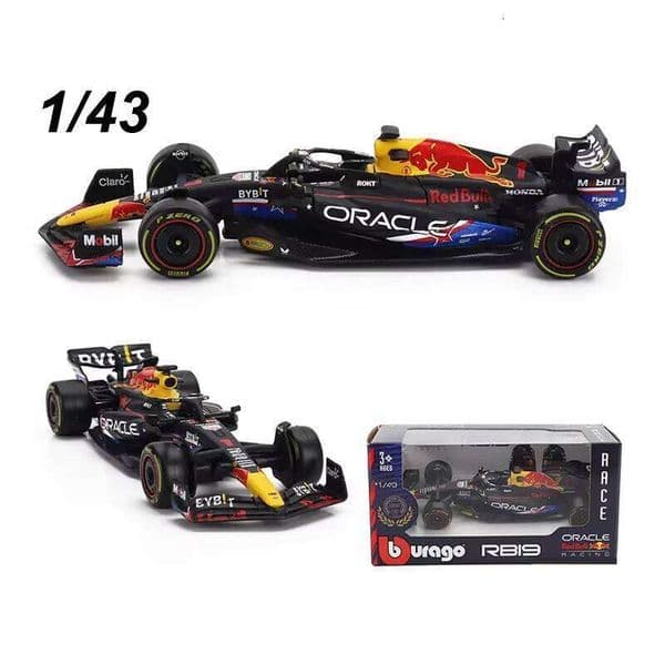Bburago 1:43 F1 Red Bull RB19 2023 Austin US Station #1 Verstappen #11 Perez Alloy Car Die Cast Model Toy Collectible C260305