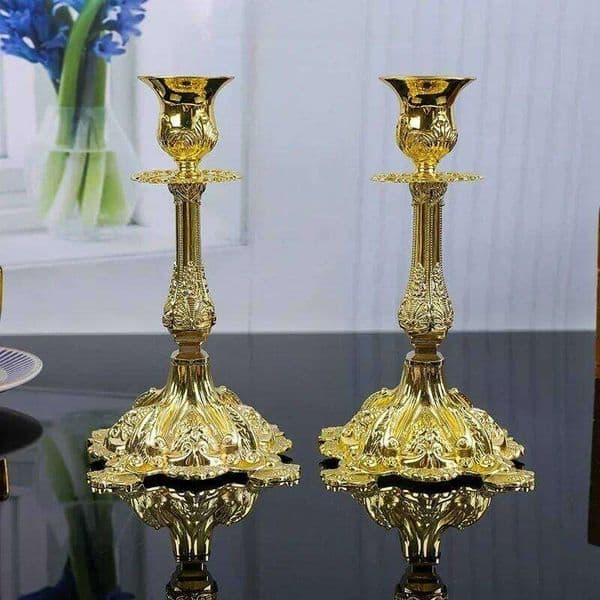 PEANDIM Gold Silver Metal Holders Christmas Party Candlestick Wedding Candle Stand Romantic Home Table Candelabra Decor XJ260305