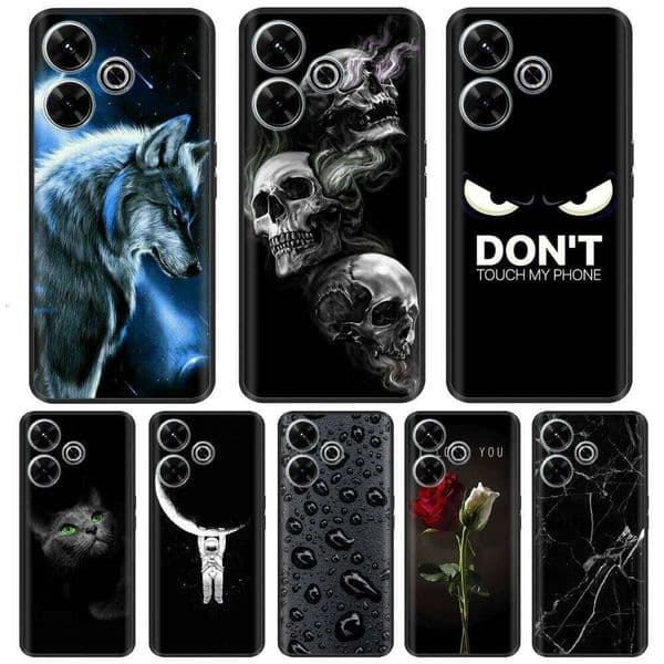 Case Cute Flower Cat Painted Soft Silicone TPU Back Cover For 13 4G 13 2024 Phone Cases Shells H260305