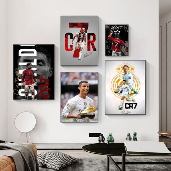 Cristiano Ronaldo Poster High Quality Poster Paper Waterproof Sticker Home Living Room Bar Wall Decoration Sticker