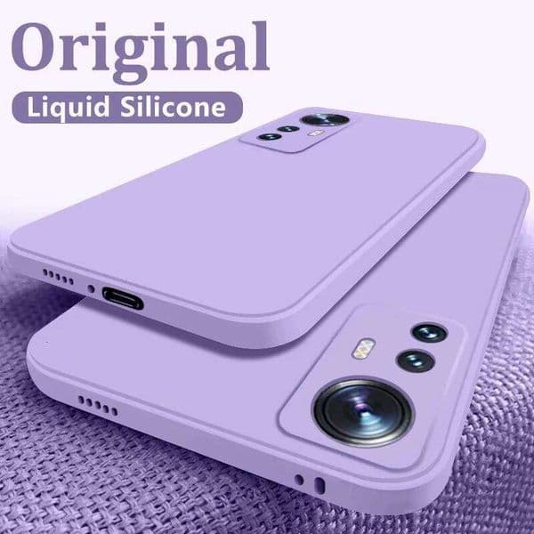 Case Square Liquid Silicone Phone Cases For Mi Mi12T Soft Back Cover for 12T Pro H260305