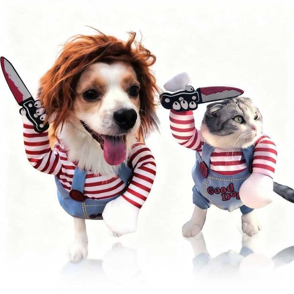 Halloween Funny Dog Costum Dressed Up for Small Medium Dogs Cats Puppy Cosplay Party French Bulldog Chihuahua Pet Clothing Hot H260306