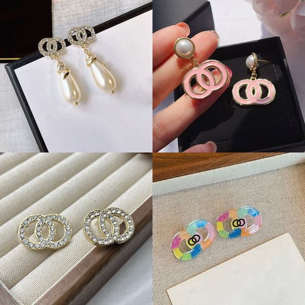 Round Stud Simple 925 Silver Classic Earrings Fashion Women 18K Gold Plated Stainless Steel Geometry Earring Sweet Bride Wedding Party Gifts Jewelry Accessories