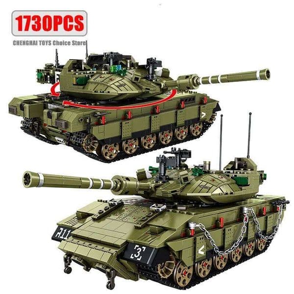WW2 Military Merkava MK4 Main Battle Tank Series Building Blocks Bricks Model MOC Army Weapon Soldier Sets Kids Toys Boys Gifts Z260305