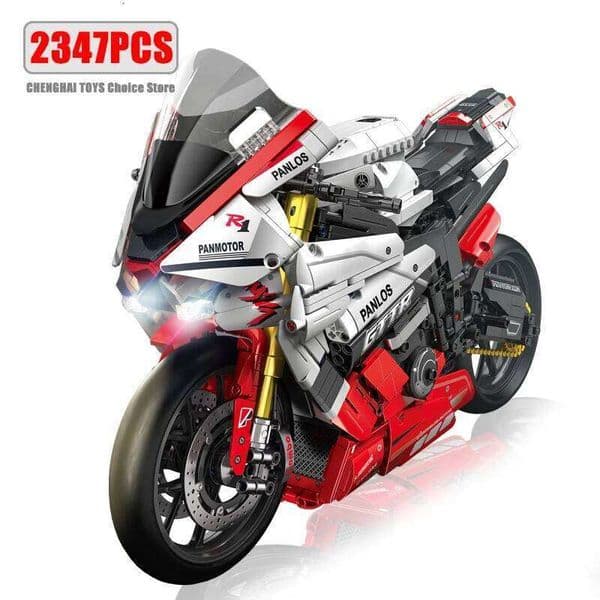 Technical Expert City Racing Car Motorcycle Building Blocks V4S PH4 H2R R1 Motorbike With LED Light Bricks Toys For Kids Gifts Z260305