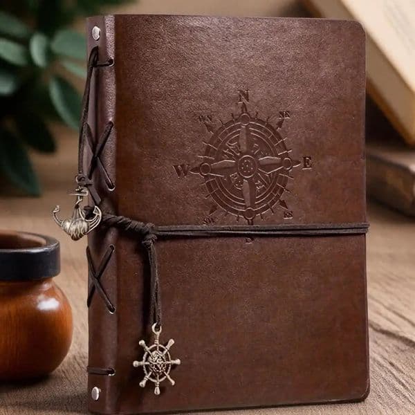 Vintage Antique Pirate Anchor A6 Spiral Notebook PU Leather Travel Journal Replaceable Stationery Gift 260302