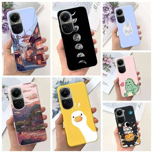 Reno 10 5G Cartoon Dinosaur Bumper Shockproof Soft Phone Case For Reno10 Pro 5g Reno10Pro 6.7inch SBack Cover H260305