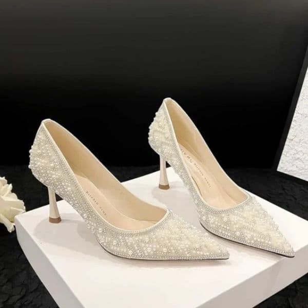 Womens High Heels Stiletto Heels Sequins Rhinestone Decoration Fashion Womens Dress Party Shoes 260306