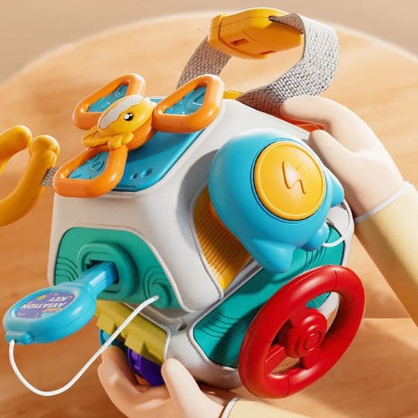 Montessori Sensory Toys Baby Busy Cube Activity Travel Toy Educational Learning Fidget Toys for Fine Motor Skills Children Gift260228BJ