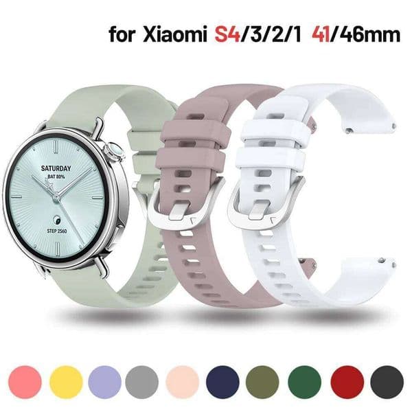 18mm 20mm 22mm Silicone Watches Strap Watch 41mm Watchbands Brecelet Correa For xiao mi S4 S3 S2 S1 46MM Band H260305